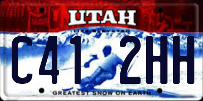 UT license plate C412HH