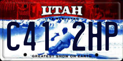 UT license plate C412HP