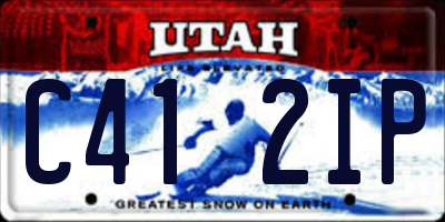 UT license plate C412IP