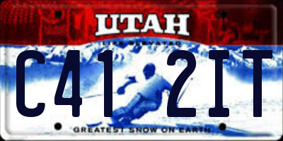UT license plate C412IT