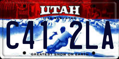 UT license plate C412LA