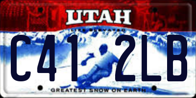 UT license plate C412LB