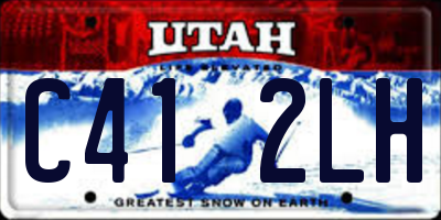 UT license plate C412LH