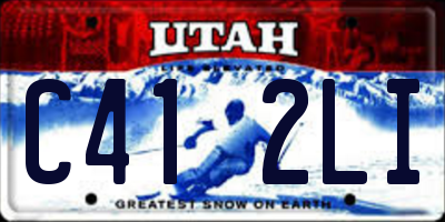 UT license plate C412LI