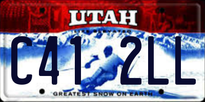 UT license plate C412LL