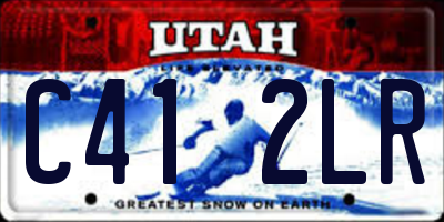 UT license plate C412LR