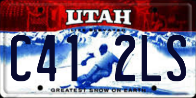 UT license plate C412LS