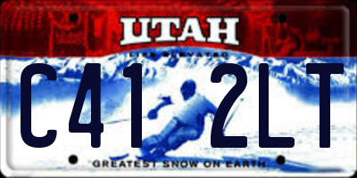 UT license plate C412LT