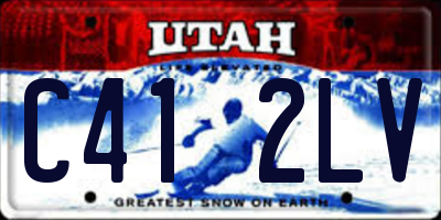 UT license plate C412LV
