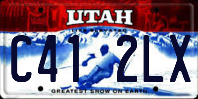 UT license plate C412LX
