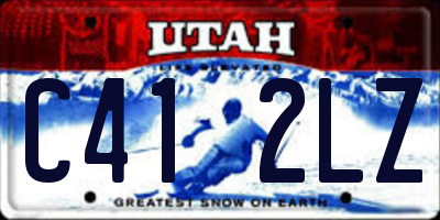 UT license plate C412LZ