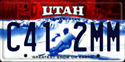 UT license plate C412MM