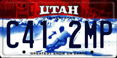 UT license plate C412MP