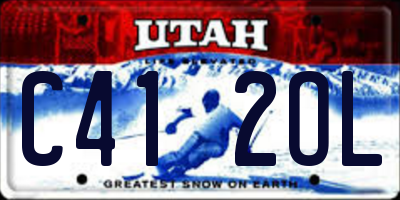 UT license plate C412OL