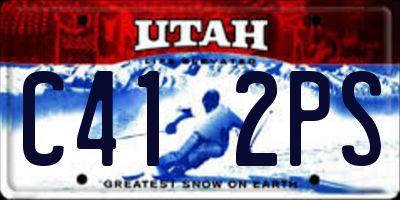 UT license plate C412PS