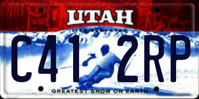 UT license plate C412RP