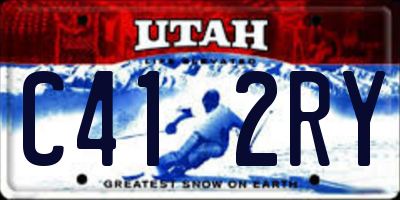 UT license plate C412RY