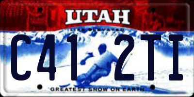 UT license plate C412TI
