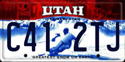 UT license plate C412TJ