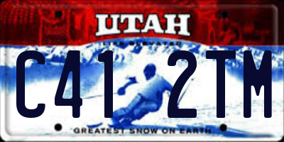 UT license plate C412TM