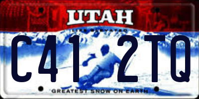 UT license plate C412TQ