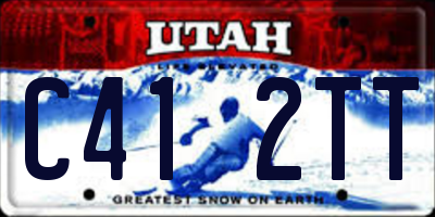 UT license plate C412TT