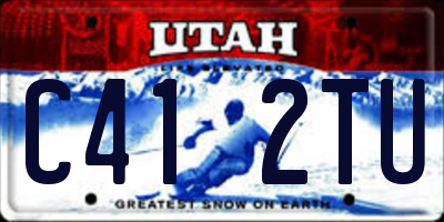 UT license plate C412TU