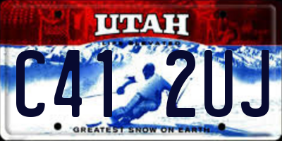 UT license plate C412UJ