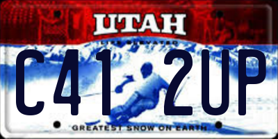 UT license plate C412UP