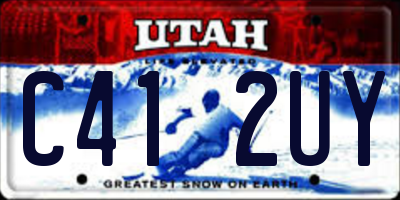 UT license plate C412UY