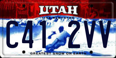 UT license plate C412VV