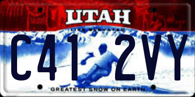UT license plate C412VY