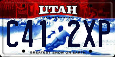 UT license plate C412XP