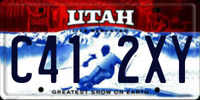 UT license plate C412XY