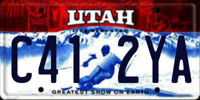 UT license plate C412YA