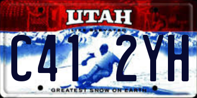 UT license plate C412YH