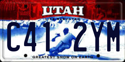 UT license plate C412YM