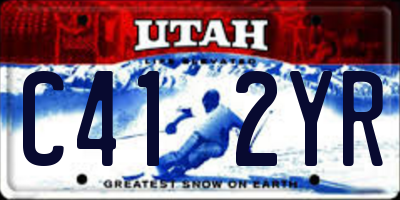UT license plate C412YR