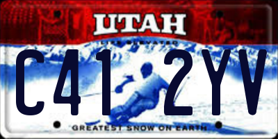 UT license plate C412YV