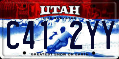 UT license plate C412YY