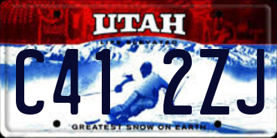 UT license plate C412ZJ
