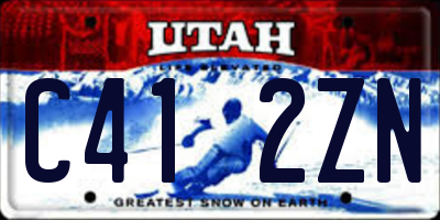 UT license plate C412ZN