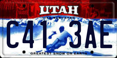 UT license plate C413AE