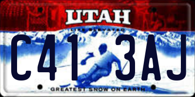 UT license plate C413AJ