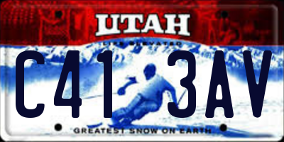 UT license plate C413AV
