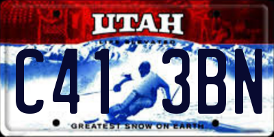 UT license plate C413BN