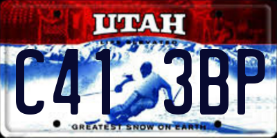 UT license plate C413BP