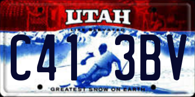 UT license plate C413BV