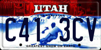UT license plate C413CV