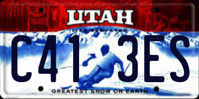 UT license plate C413ES
